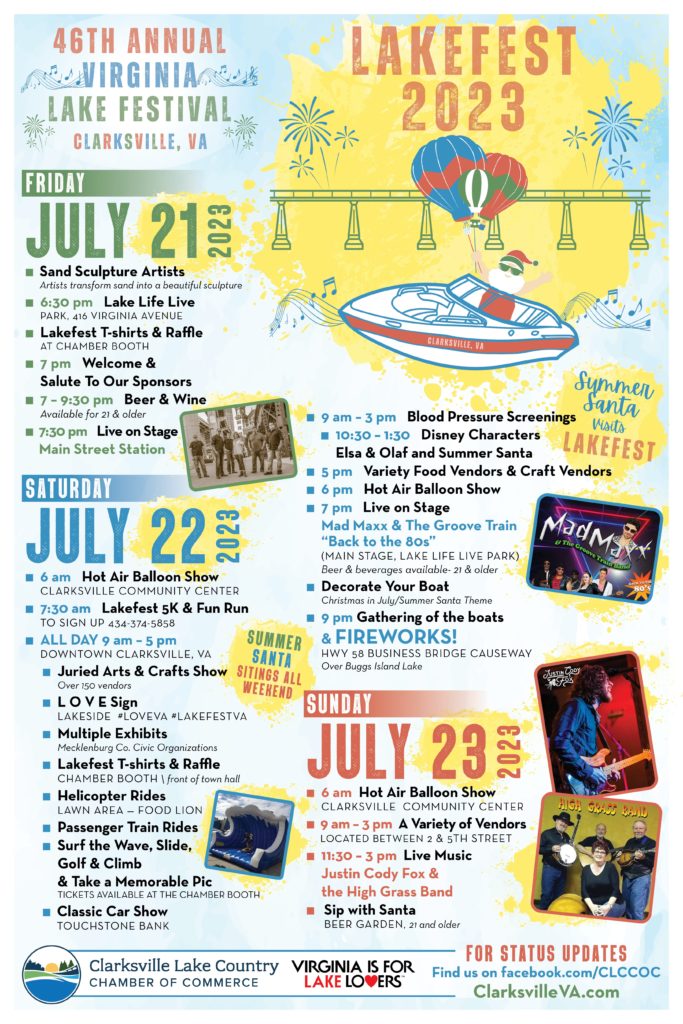 Lakefest 2023 July 21 2023 July 23 2023 Town Of Clarksville   LAKEFEST 2023 POSTER 683x1024 